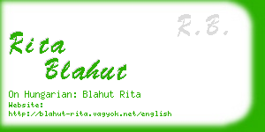 rita blahut business card